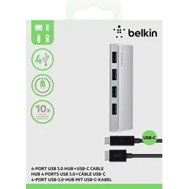Belkin 4-port-usb-3.0-hub mit USB-C Kabel - White