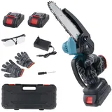 PODOFO Elektro-Kettensäge 12/6" Akku-Kettensäge bürstenlos Power Tools 21V
