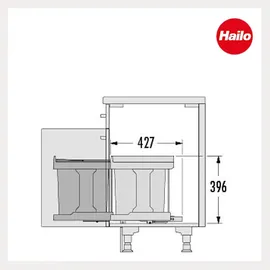 HAILO Solo 20 l Grau