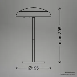 Briloner Tischlampe Kupferfarbig