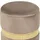 Beliani Pouf mit Stauraum Samtstoff Taupe 2er Set MEDFORD