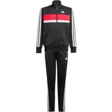 adidas Tiberio 3-Streifen Trainingsanzug Schwarz/Weiß/Pure Ruby 152