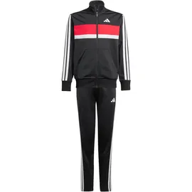 adidas Tiberio 3-Streifen Trainingsanzug Schwarz/Weiß/Pure Ruby 152