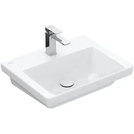 Villeroy & Boch V&B Waschtisch Subway 3.0 55x44cm, eck., m 1 HL/o ÜL, weiß C-plus