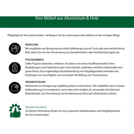 Dehner Balkonset Padua 5-teilig, Aluminium/Polyester/Polyurethan, dunkelgrau/grau/hellbraun