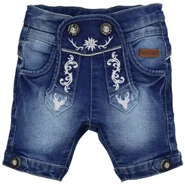 Alpenglück Bondi Jeansbermuda ́Gipfelkraxler ́, Blue Denim 86 Tracht Baby Jungs Artikel-Nr.91728 - 86