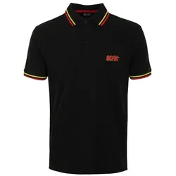 AC/DC Unisex-Erwachsene klassisches Logo-Poloshirt L schwarz