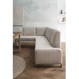 exxpo - sofa fashion Eckbank »Intenso, viele Bezugsstoffe Cord, Leder, Struktur 244/157 cm (B/T)«, hohe Bodenfreiheit, frei im Raum stellbar, hoher Sitzkomfort beige