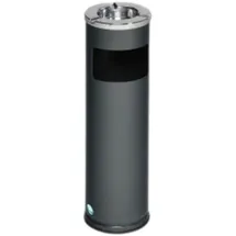 Proregal Robuster Kombiascher mit poliertem Aschereinsatz 11,6 Liter, HxBxT 66 x 20 x 20 cm Verzinkter Stahl Grau