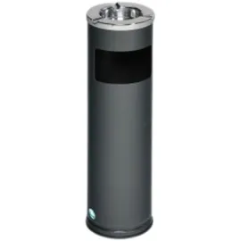 Proregal Robuster Kombiascher mit poliertem Aschereinsatz 11,6 Liter, HxBxT 66 x 20 x 20 cm Verzinkter Stahl Grau