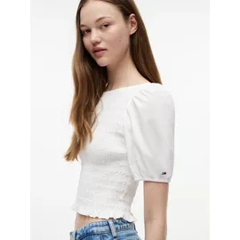 Tommy Hilfiger TJW SMOCKED SS BLOUSE Weiß M