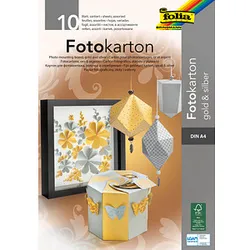 folia Fotokarton farbsortiert 300 g/qm 10 Blatt