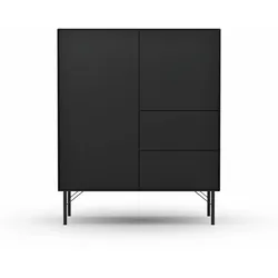 RAUM.FREUNDE Highboard Henri Lack Schwarz