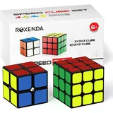 ROXENDA Zauberwürfel Set, Speed Cube Set Mit 2X2 3X3 Zauberwürfel Originale, Auf