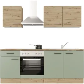 Flex-Well Küchenzeile Cara 210 cm grün