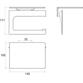 EMCO Art Papierhalter mit Universalablage