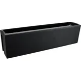 Vivanno Balkonkasten Blumenkasten Fiberglas BALKONA Classic (22x80x19 cm, Anthrazit Matt)