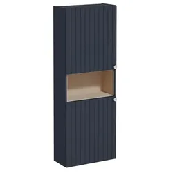 VitrA Badezimmerschrank niedrig Root 55x155x25 cm Blau Matt ROOTN55TM