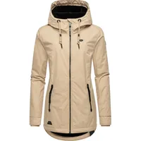 Ragwear Damen, warme Winterjacke kurz wasserdicht mit Kapuze Zuzka Winter Taupe24 Gr. 6XL - 6XL