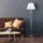Relaxdays Stehlampe 157x42cm Silber/Weiß