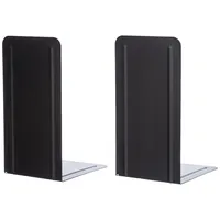 Alco Buchstütze Metall 130x240x140 mm Schwarz 2 St.