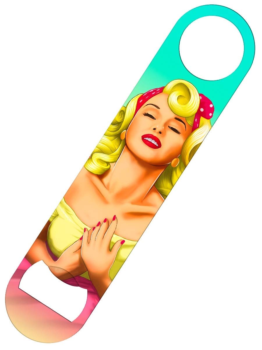 Grindstore Flaschenöffner Too Glam to Give A Damn Pin Up Bar Blade 18 x 4 cm