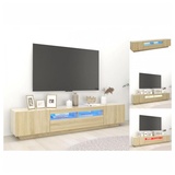 vidaXL TV-Schrank mit LED-Leuchten Sonoma-Eiche 200x35x40 cm