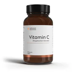 Vitamin C Kapseln [Hagebutten-Extrakt] | Cellavent Essentials 90 Stk.