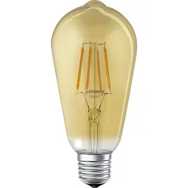 LEDVANCE Smarte LED-Lampe mit ZigBee, Sockel E27, Dimmbar, Warmweiß (2400K), Goldene Edisonform, Klares Filament, Ersatz für 55W-Glühbirnen, steuerbar mit Systemen wie Alexa, Google oder Hue, 1er-Pack