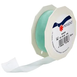 Präsent Geschenkband Polyester mintgrün 25 m x 2,5 cm