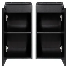 [en.casa] Unterschrank Skelbolu 30 x 60 x 40 cm Schwarz