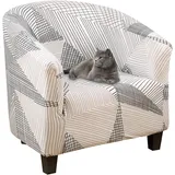 Jssevn – 2-teiliger Stretch-sesselbezug Mit Kissenbezug, Waschbarer Universal-chesterfield-club-sesselbezug