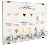 DEQORI Schlüsselbrett 'Die Cocktailreise', (1 St), Schlüsselhalter Schlüssel Haken Schlüsselboard modern Schlüsselleiste weiß