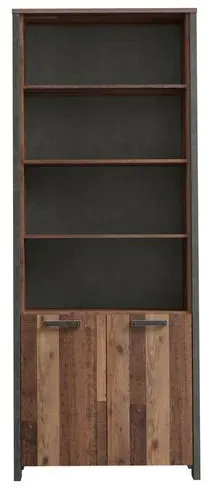 FORTE Regal Clif Holzoptik Braun Dunkelbraun