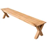 Riess-Ambiente Gartenbank EMPIRE TEAK 220cm Sitzbank Teakholz wetterfest