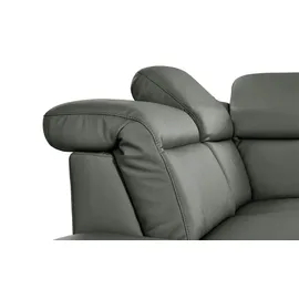 HIMOLLA Eckcouch Leder 275 cm 2-Sitzer Grau