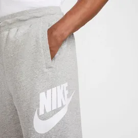 Nike Herren in dark grey heather-light smoke grey-white, Größe S grau DK grau heat), Obermaterial: 58% Baumwolle, 23% Viskose, 19% Polyester, Hosen Shorts, aus French Terry, mit Kordelverschluss, lässiger Schnitt