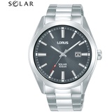 Lorus Herren-Uhr Solar Edelstahl mit Metallband RX333AX9