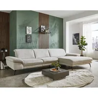 Ecksofa Couch rechts MP-IN22025 Polyester Cyber ecru mit Sitztiefenverstellung