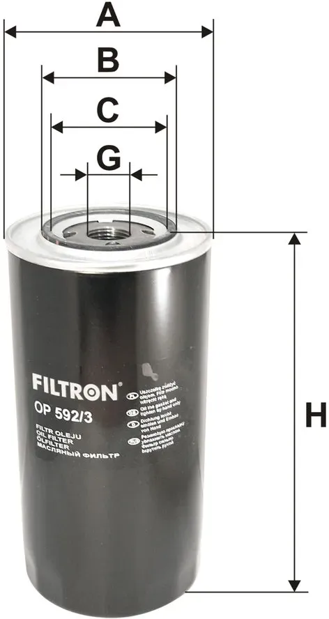FILTRON op5923 111mm für Iveco Fiat FREIGHTLINER MWM RENAULT TRUCKS