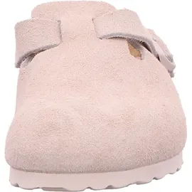 Birkenstock Boston Suede Holzschuhe Antique White 40