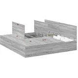 vidaXL Aufbewahrungsbettgestell 200 x 200 cm Grau