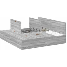 vidaXL Aufbewahrungsbettgestell 200 x 200 cm Grau