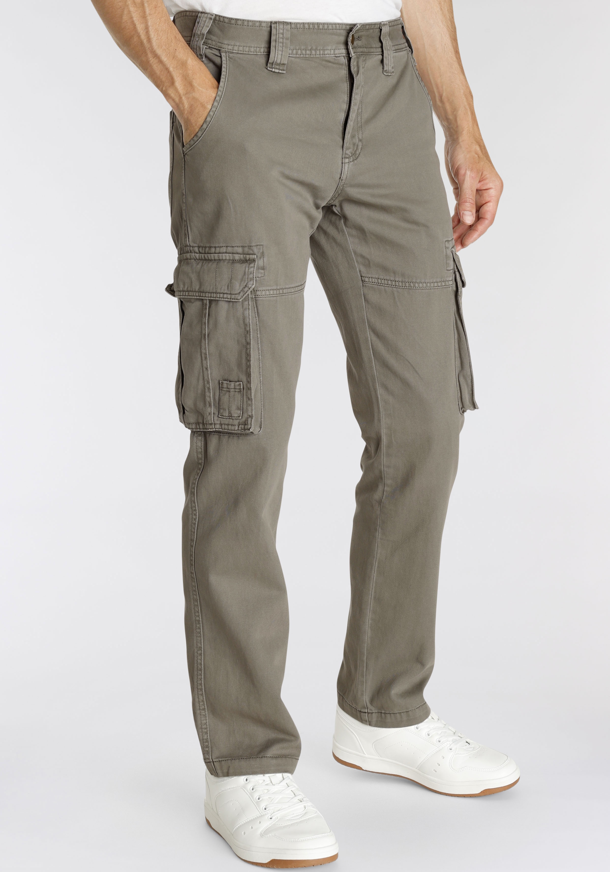 Man's World Cargohose Man's World olivgrün 52