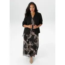 aniston plus Boleroblazer ANISTON PLUS, Damen, Gr. 44, schwarz, Web, Obermaterial: 95% Polyester, 5% Elasthan, unifarben, figurumspielend, Blazer, kurzer, verschlußloser Damen-Bolero