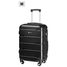 aleos Hartschalen-Trolley 4-Rollen 56 cm / 100 l schwarz
