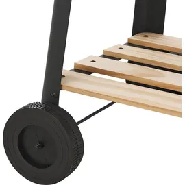 casa.pro Holzkohlegrill Ari 78 x 86 x 30 cm Schwarz/Holz