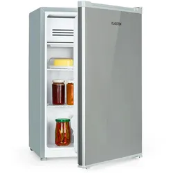 Klarstein Delaware Kühlschrank 75 Liter 4-Liter-Gefrierfach Kompression Silber-Metallic