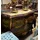 Casa Padrino Barock Kommode 3 Schubladen Braun / Gold / Cremefarben