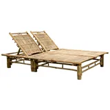 vidaXL Gartenliege 200 x 130 x 87 cm natur